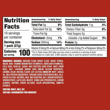 RITZ Handi-Snacks Crackers 'N Cheesy Dip Snack Packs, 10 Snack Packs