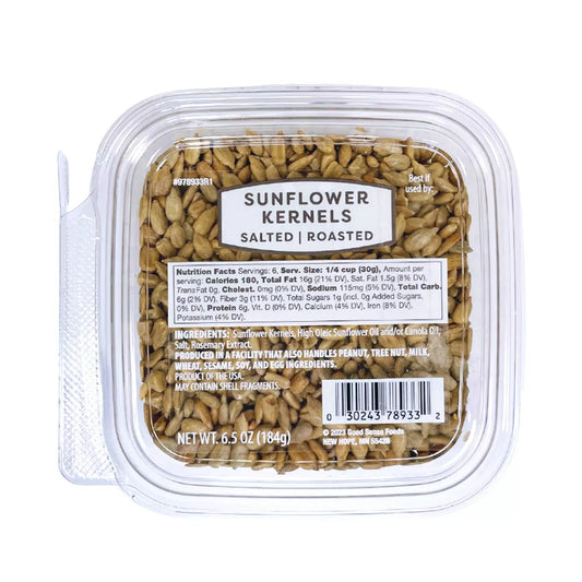 Roasted Salted Sunflower Kernels, 6.5oz.