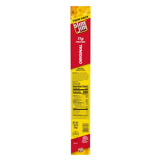 Slim Jim Twin Pack Original Smoked Snack Stick, 1.94oz.