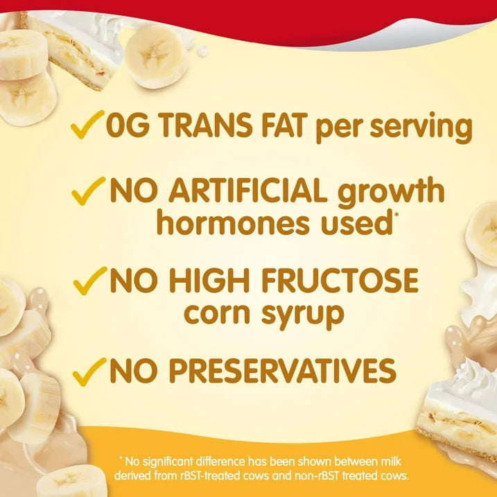 Snack Pack Banana Cream Pie Flavored Pudding, 3.25 oz Cups, 4 count