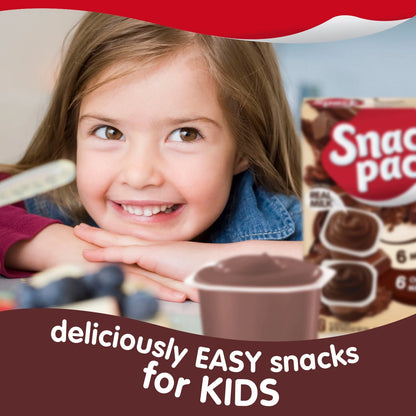 Snack Pack Milk Chocolate, Chocolate Fudge and Milk Chocolate Pudding Cups, 12 Count Family Pack, 3.25 oz