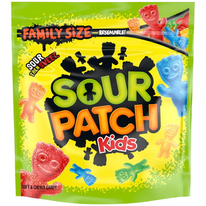 SOUR PATCH KIDS Soft & Chewy Gummy Candy, Family Size Bulk, 1.8 lb