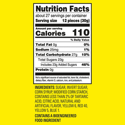 SOUR PATCH KIDS Soft & Chewy Gummy Candy, Family Size Bulk, 1.8 lb