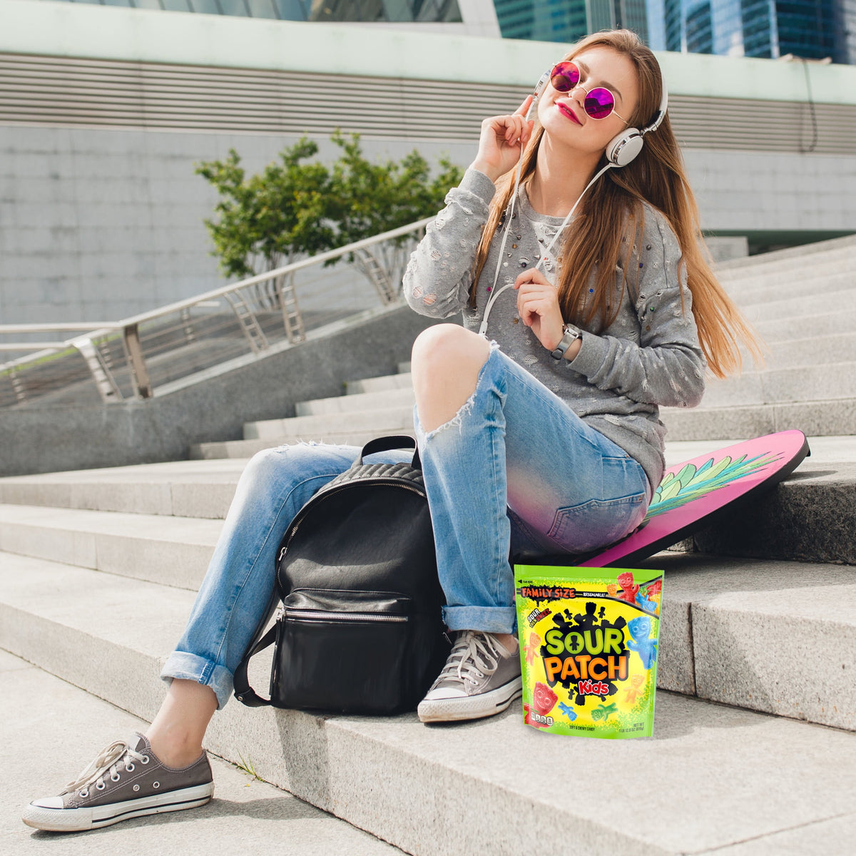 SOUR PATCH KIDS Soft & Chewy Gummy Candy, Family Size Bulk, 1.8 lb