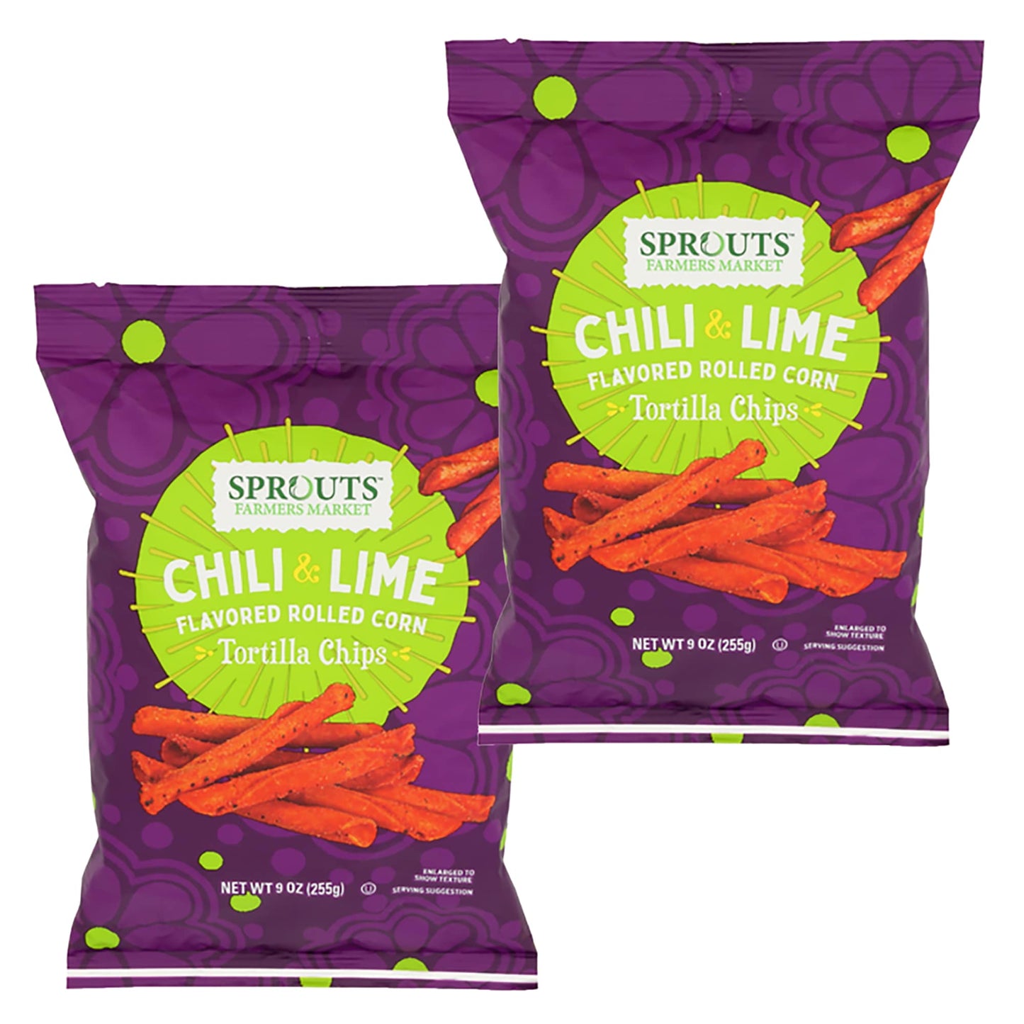 Sprouts Chili and Lime Rolled Tortilla Chips, 9 oz., Multipack 2 ct.