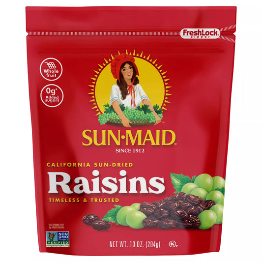 Sun-Maid California Sun-Dried Raisins Resealable Bag, 10oz.