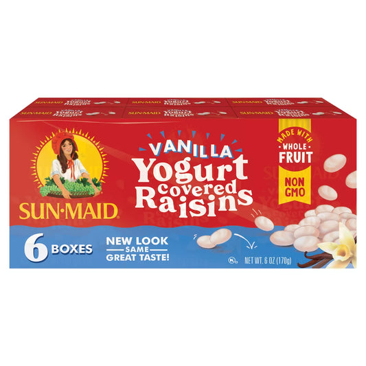Sun-Maid Vanilla Yogurt Covered Raisins, 1oz / 6ct.
