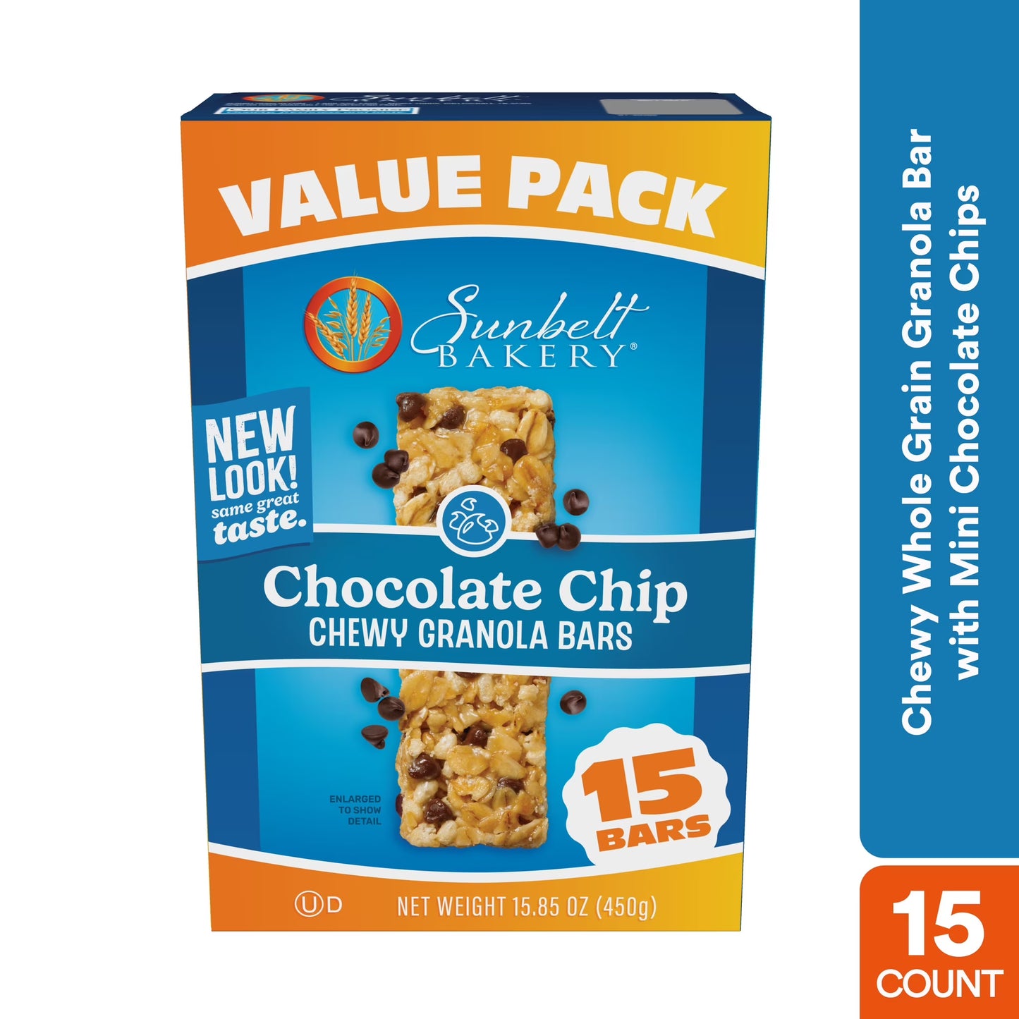 Sunbelt Bakery Chewy Granola Bars, Chocolate Chip, 15 count