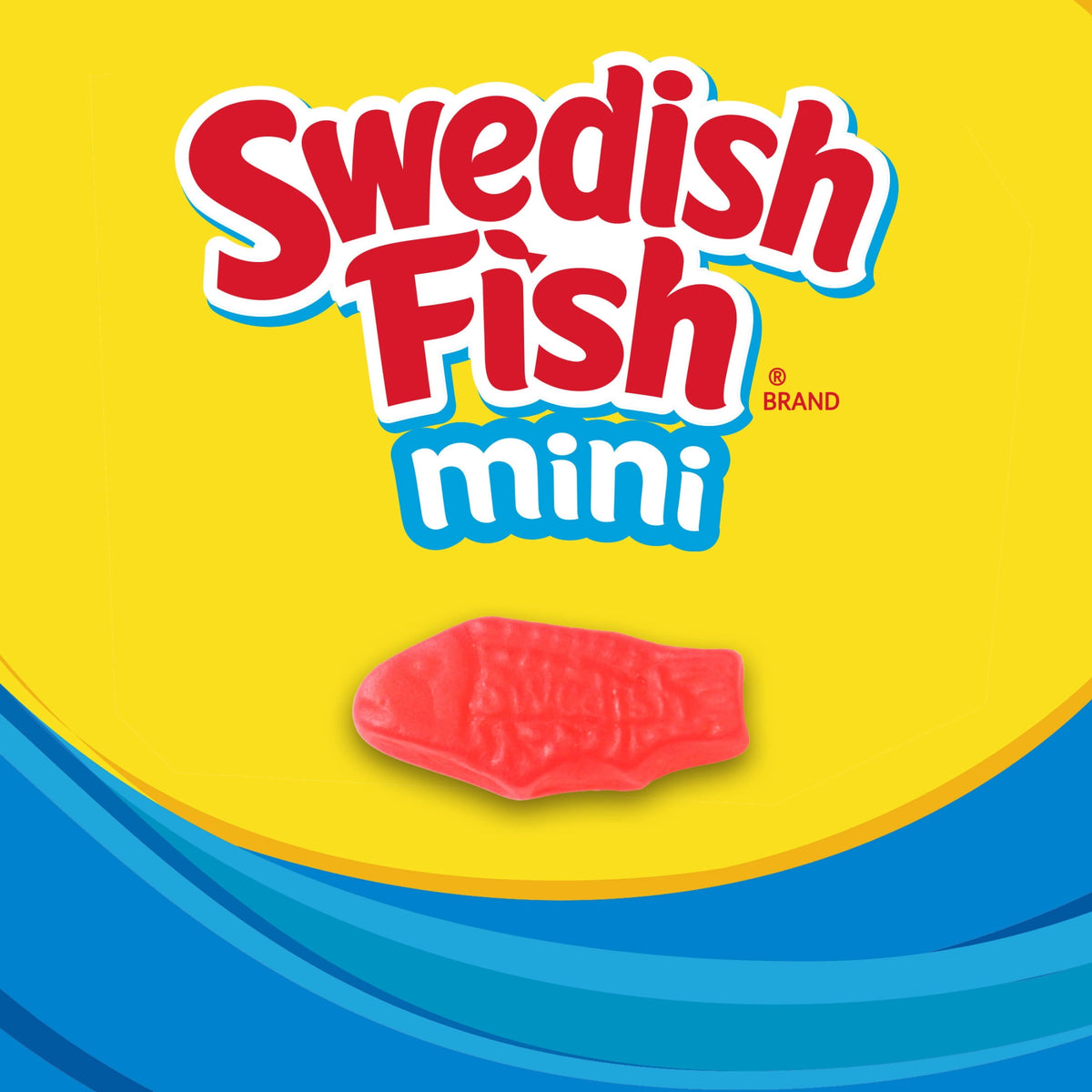 SWEDISH FISH Mini Soft & Chewy Gummy Candy, Family Size Bulk Bag, 1.8 lb