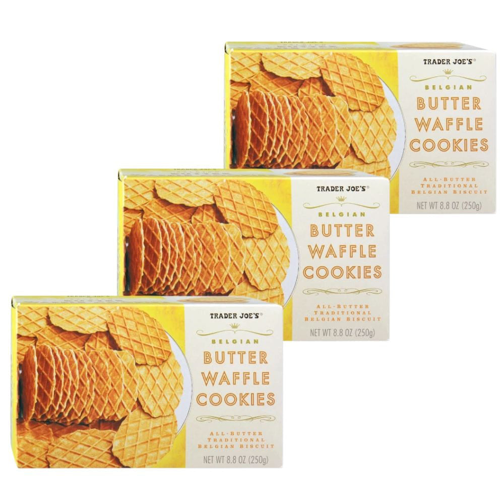 Trader Joe's Belgian Butter Waffle Cookies, 8.8 oz - 3 Pack