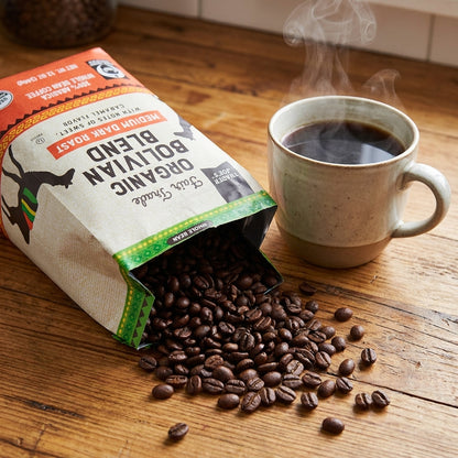 Trader Joe's Fair Trade Organic Bolivian Blend, Medium Dark Roast Whole Bean Coffee, 100% Arabica, 12 oz.