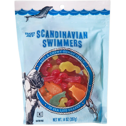 Trader Joe's Scandinavian Swimmers, Soft and Chevy Gummy Candy, 14 oz.