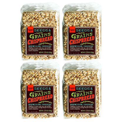 Trader Joe's Seeds and Grains Crispbread Norwegian Crackers - 4 Pack