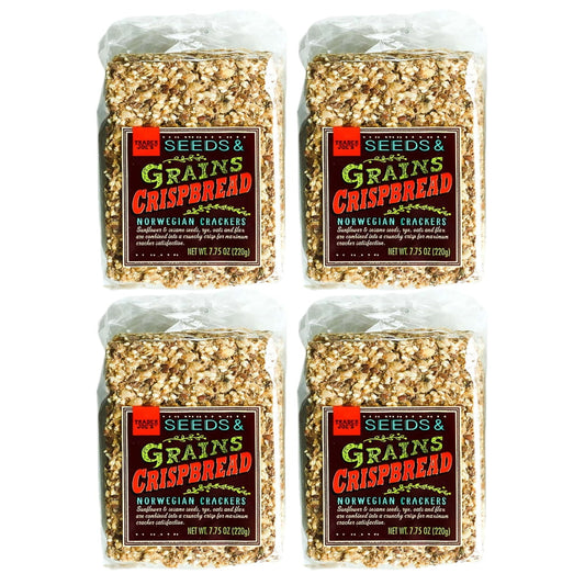 Trader Joe's Seeds and Grains Crispbread Norwegian Crackers - 4 Pack