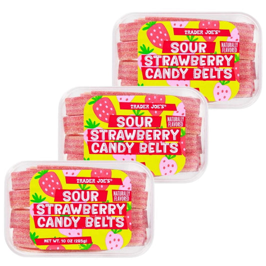 Trader Joe's Sour Strawberry Candy Belts, 10 oz. - 3 Pack
