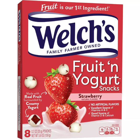 Welch's Strawberry Fruit 'n Yogurt Snacks, 5.6oz/8ct.