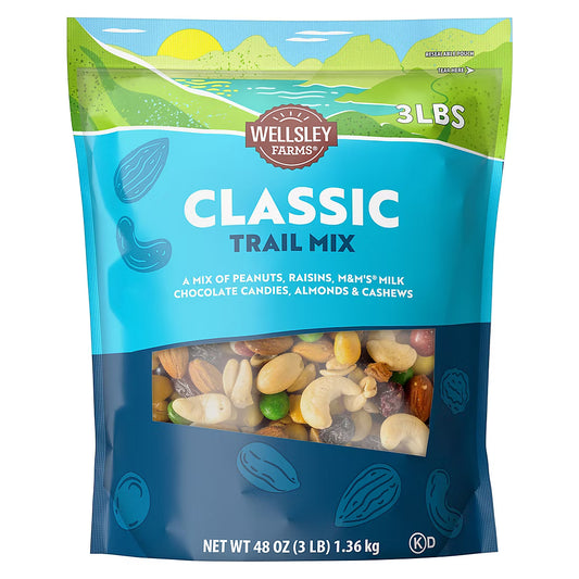 Wellsley Farms Classic Trail Mix, Home and Office Snack, 48 oz.