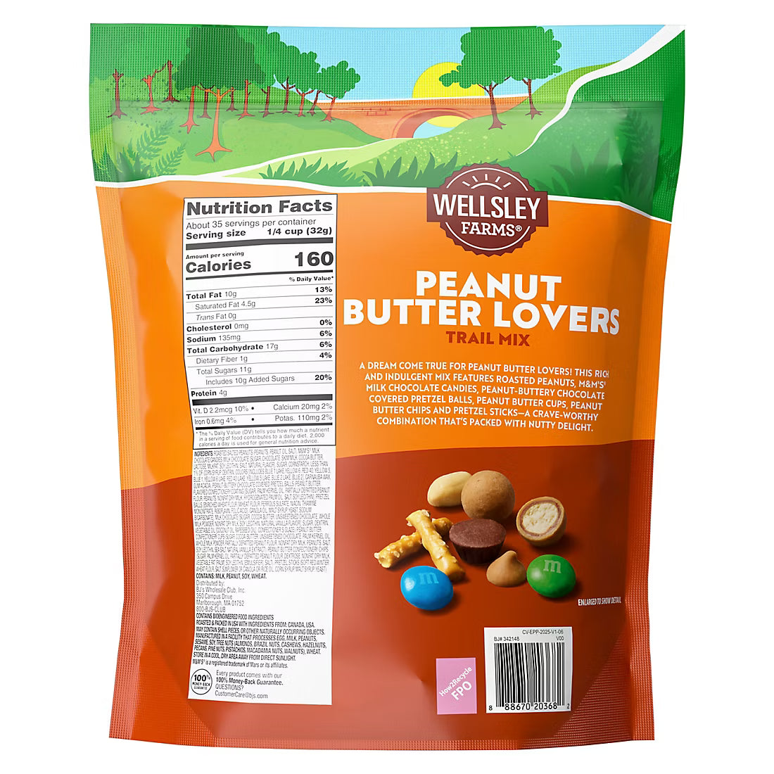 Wellsley Farms Peanut Butter Lovers Trail Mix, 40 oz.