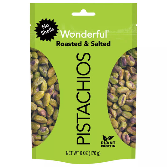 Wonderful Roasted & Salted Shelled Pistachios, 6oz.