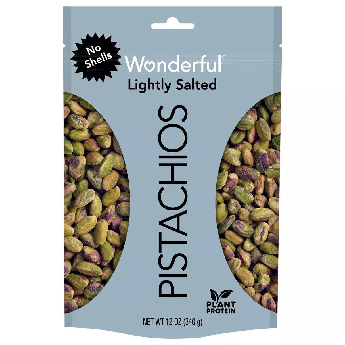 Wonderful Roasted Light Salt No Shells Pistachios, 12oz.