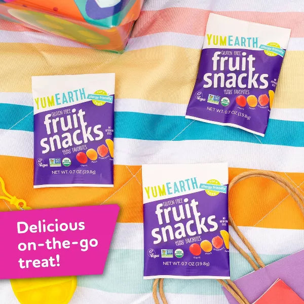 Yum Earth Fruit Snacks Box, 7oz/10ct.