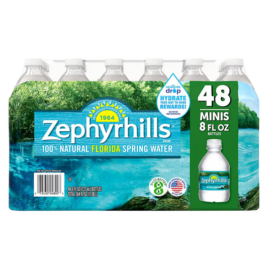 Zephyrhills 100% Natural Spring Water Minis, 48 pk./8 oz.