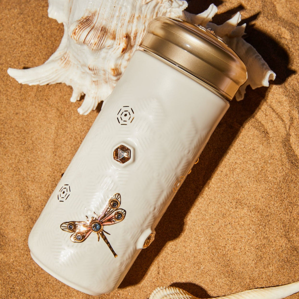 Dragonfly Serenity Travel Mug with Crystals 12.3 oz-7