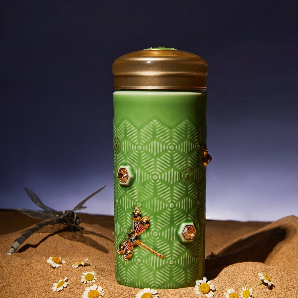 Dragonfly Serenity Travel Mug with Crystals 12.3 oz-9
