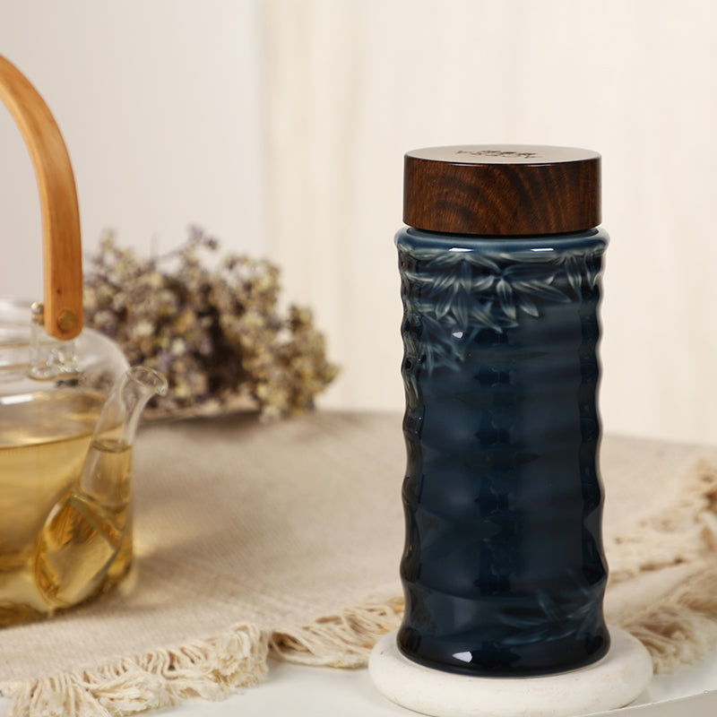 Bamboo Joint Tea Travel Mug, Ceramics 12.3 oz-11
