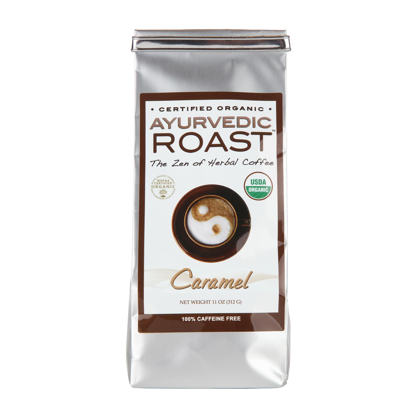 Ayurvedic Roast Caramel - Organic Coffee Substitute, Caffeine Free Grain Coffee with Barley Chicory Ashwagandha Brahmi - Only Tasty Goods Inc.