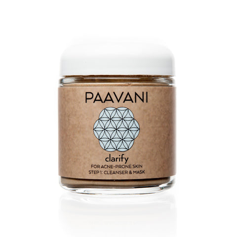 * Paavani Ayurveda - Clarify Cleanser & Mask, Detoxfying, Organic French Green Clay, Neem, Turmeric and Manjista 4 oz.-0