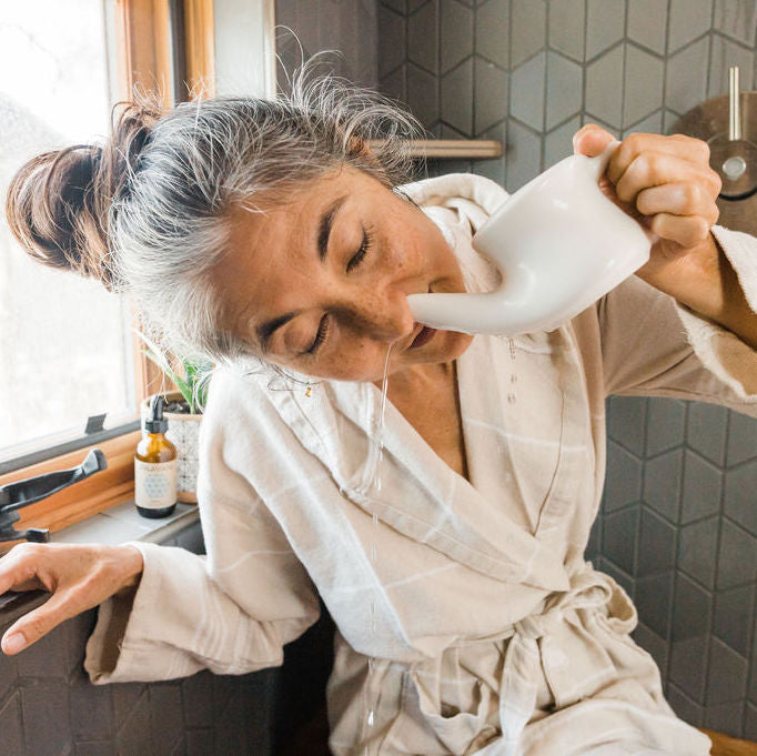 * Paavani Ayurveda - The Nasal Care Ritual including Nose Oil, Neti Pot and Aromatic Neti Salt, Neti and Nasya, Ayurvedic Practices, Bundle-6