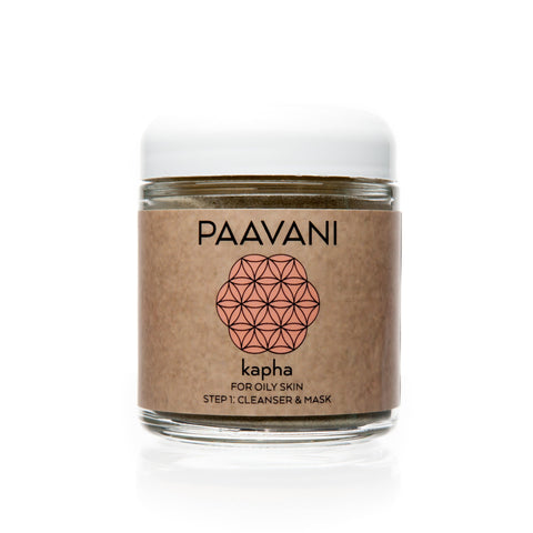 * Paavani Ayurveda - Kapha Cleanser & Mask with French Green Clay, Turmeric, Bibhitaki and Tulsi 4 oz.-0